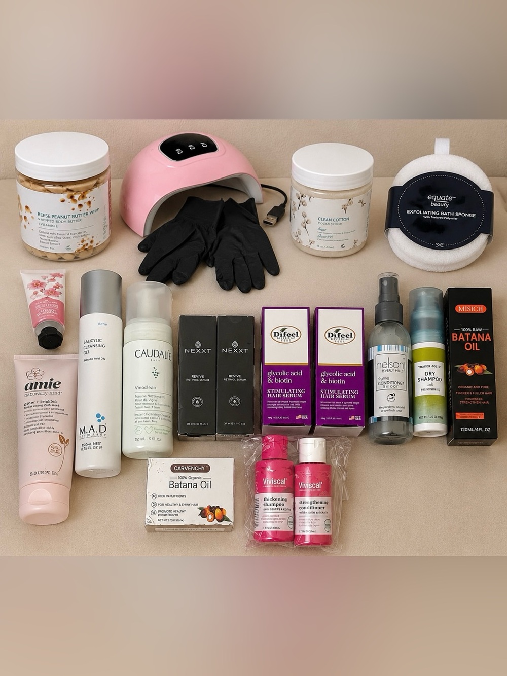 Beauty & Hair Care Bundle | LED UV Nail Lamp, Body Butter, Hair Growth Oil, etc.